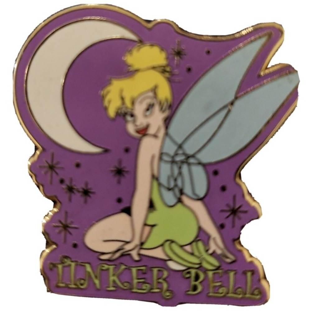 Disney Pin Tinker Bell White Moon with Stars‎ Jerry Leigh 70162